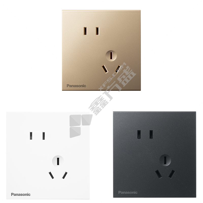 松下 奕承斜五孔面板插座 WSX123-N 白色