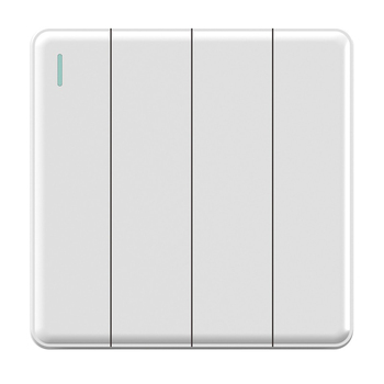 致信 F16系列 四位双控大板面板开关 白色 10A 无边框