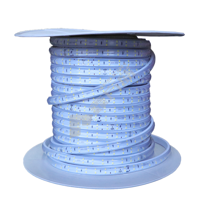 虹宇 象牙白 2835-120P LED无导线灯带 10W 3000K 220V 12mm 双排