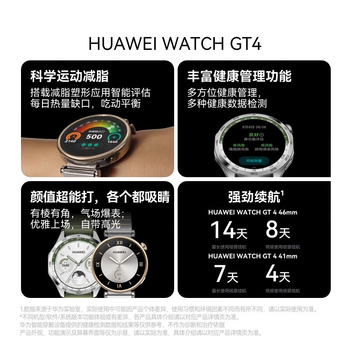 华为 WATCH GT4 智能手表 凝霜白 41mm WATCH GT4