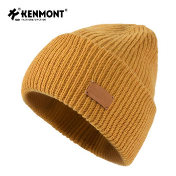 卡蒙 KM-9495绵羊毛双层护额情侣款保暖针织帽 KM-9495 均码 奶油米