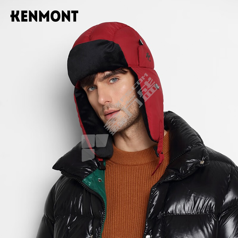 卡蒙 KM-5115白鸭绒防风防寒情侣款雷锋帽 KM-5115 XXL 卡其色