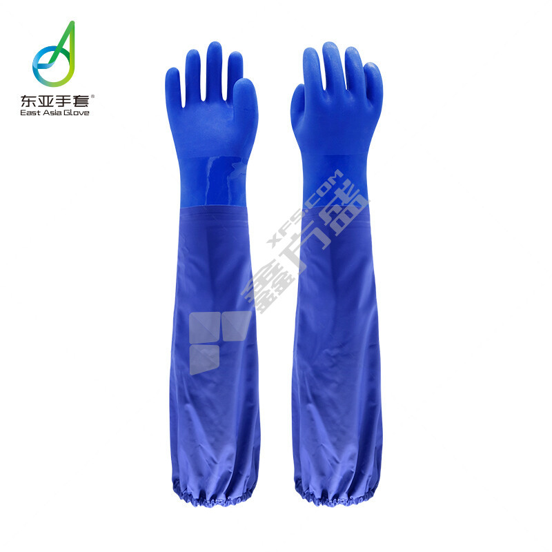 东亚 806B耐油手套 XL 66cm 蓝色 PVC 806B