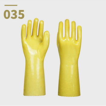 东亚 035耐酸碱手套 XL 35cm 黄色 PVC 035