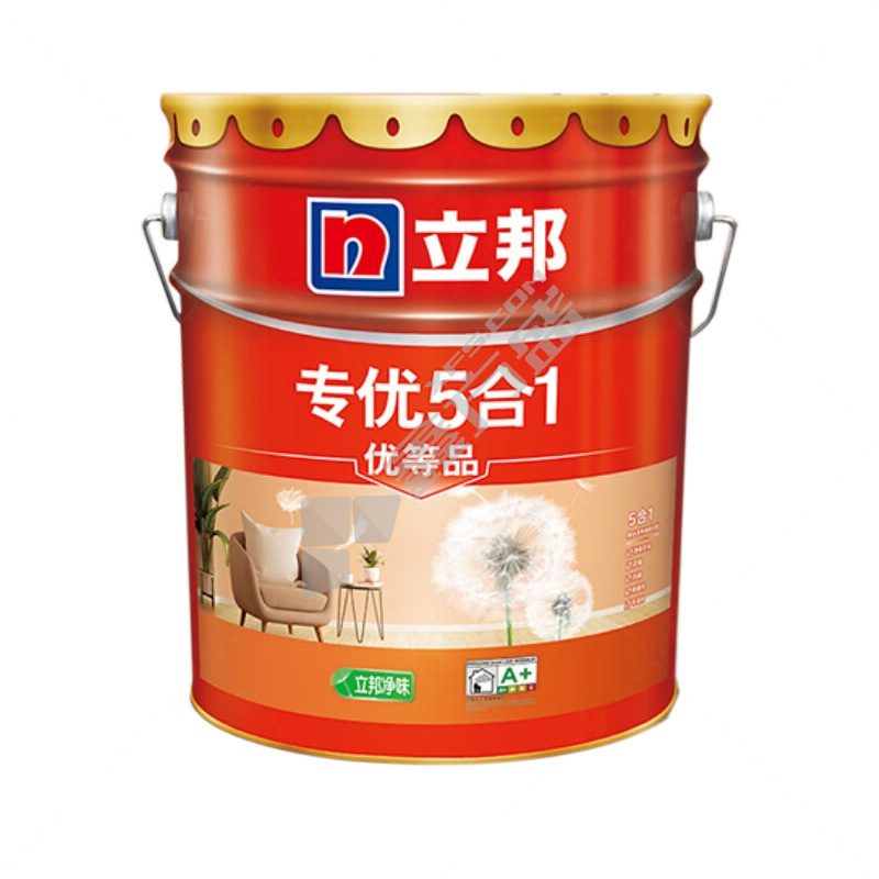 立邦 净味专优五合一内墙乳胶漆 18L 白色 (单位：桶)