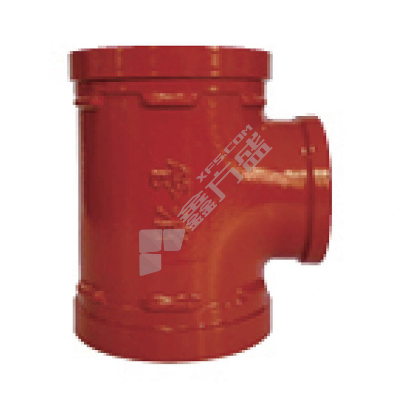 SXTH 沟槽异径三通 219*114mm DN200*100 红色