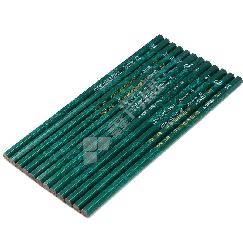 中华 101 上海产铅笔 4H 175mm 军绿色 101