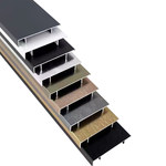 鑫美角 卡扣款 铝合金 踢脚线 黑钛拉丝 长2.5m*高8cm*厚0.8mm/根