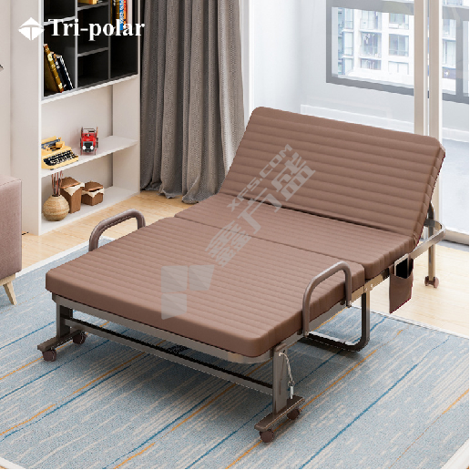 三极户外免安装折叠床 TP1014/31*90*190cm/咖啡色