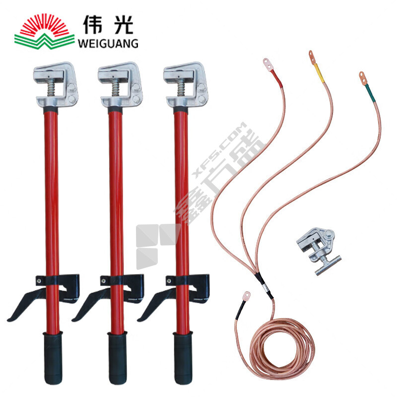 伟光棒+线 35KV25方3*1.5+12米线+1.5米平口红色接地棒