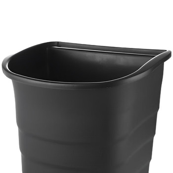 白云 小号手推车收集桶 AF08637 黑色 36*30*58.5cm