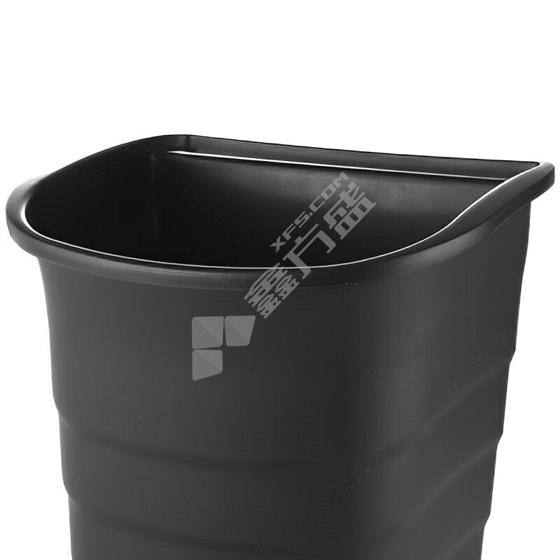 白云 小号手推车收集桶 AF08637 黑色 36*30*58.5cm