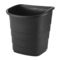 白云 小号手推车收集桶 AF08637 黑色 36*30*58.5cm