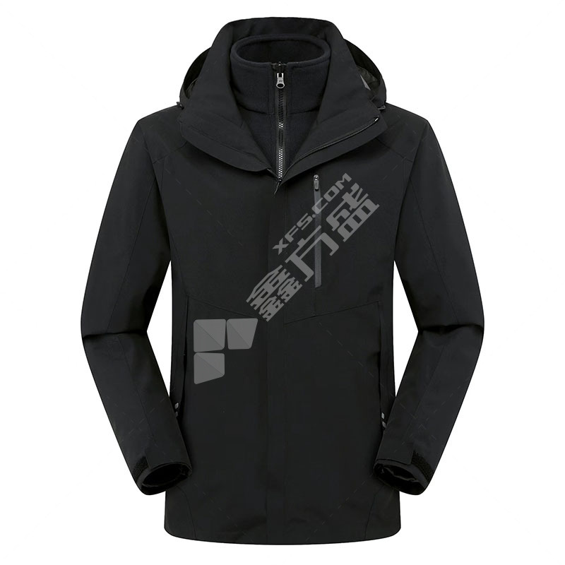 LaNiclook 2024SF102 摇粒绒三合一冲锋衣 XXXL 黑色 2024SF102