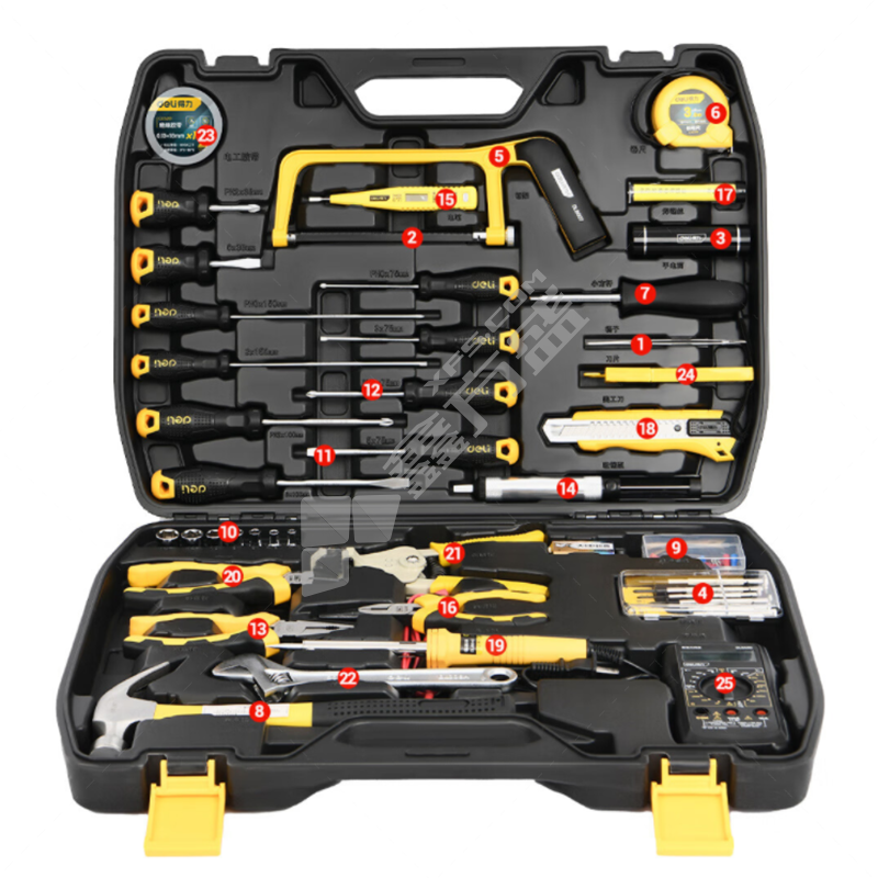 得力deli 118件综合维修组套 43件套