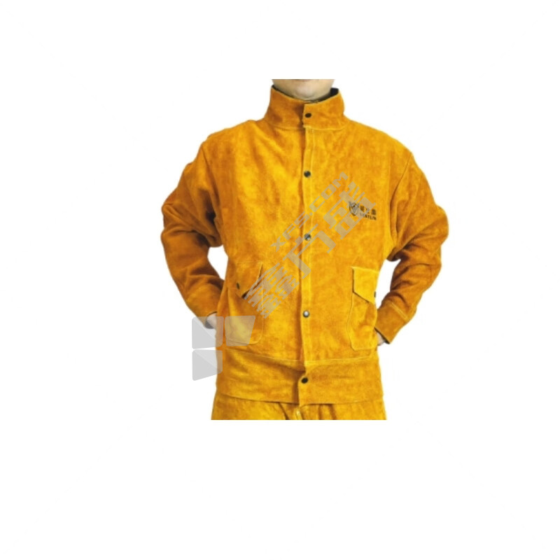 威仕盾 W-2130 牛皮全皮焊接防护上衣 XXXL 金黄色 W-2130