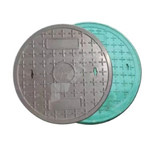 屹选工品  树脂复合井盖 700*40mm 15kg 2T 灰色  污