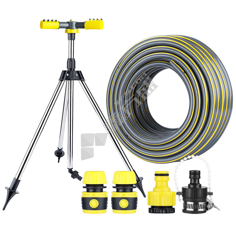[配件]汉轩 草坪灌溉喷头自动旋转360度洒水器螺旋 15m 4分水管 黄色