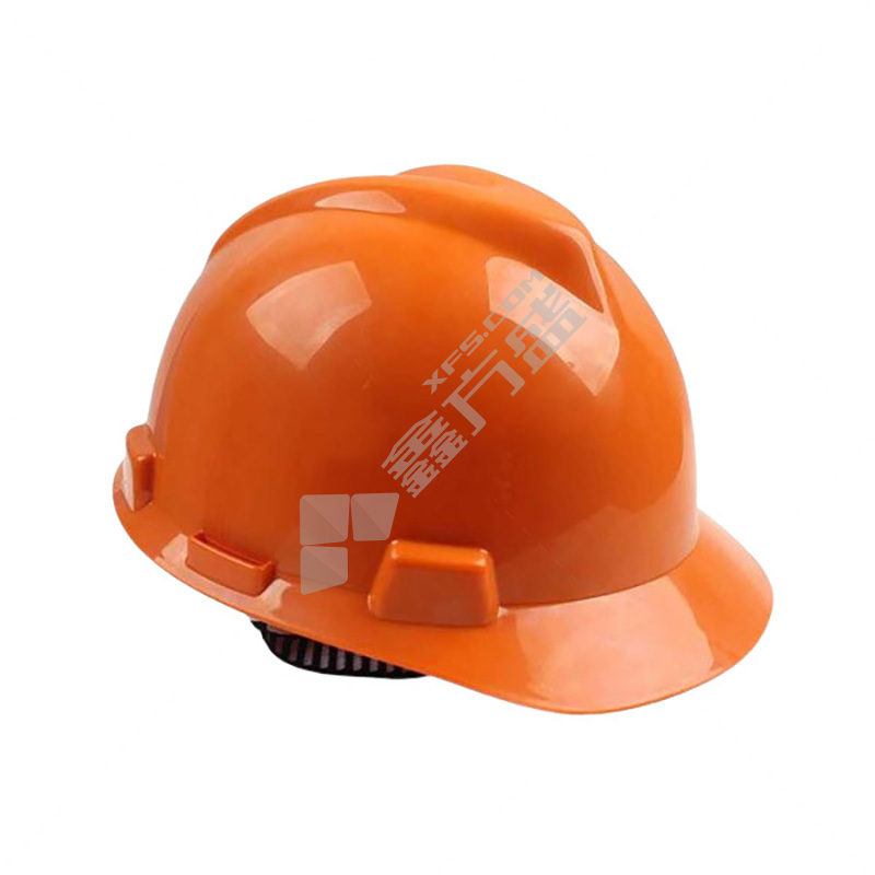 梅思安 V-Gard 一指键帽衬针织吸汗带PE安全帽 10245124 橙色