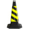 斯铂格 橡胶 反光路锥 71*40*40cm 黑黄色 6斤 斜纹警示