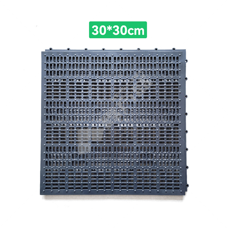 德洁 PVC 第三代浴室拼接地垫 30cm*30cm 厚度8mm 克重380g 深灰色（石墨黑）