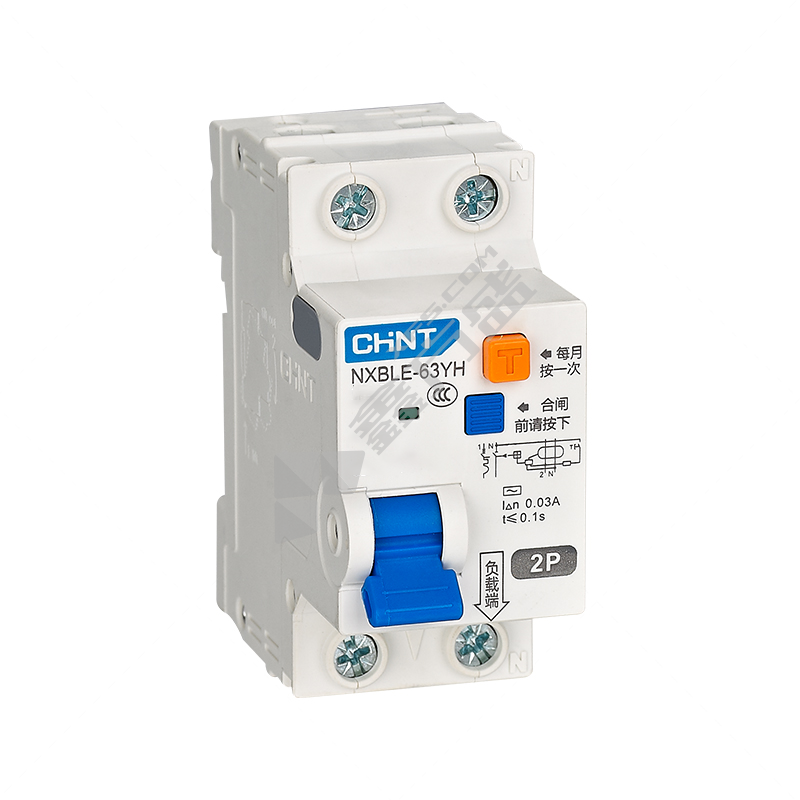 正泰 NXBLE-63YH 2P 微型漏电断路器 NXBLE-63YH C 63A 30mA