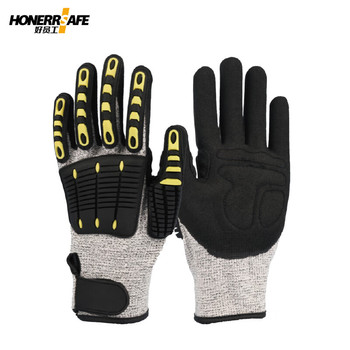 好员工 Z200 防撞击手套 均码 灰黑色 24cm