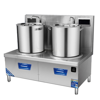 小鸭 MDC-15KW*2-C2 双眼商用电磁双眼低汤灶 不锈钢 380V 15KW*2 500mm
