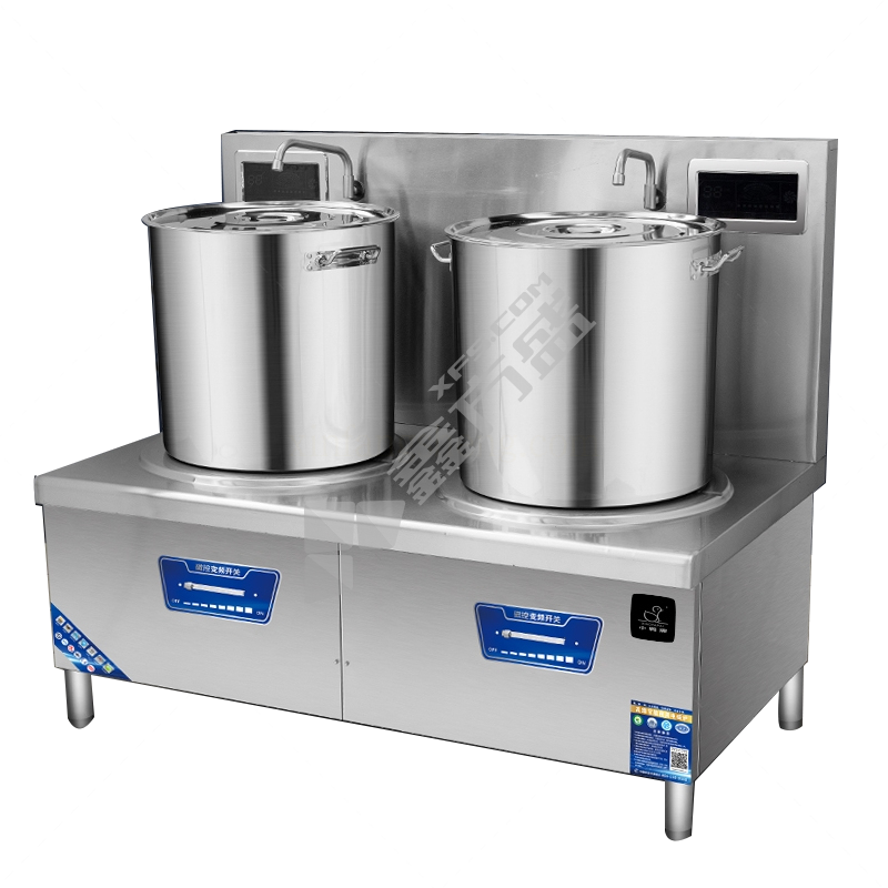 小鸭 MDC-15KW*2-C2 双眼商用电磁双眼低汤灶 不锈钢 380V 15KW*2 500mm