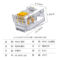 HAILE 100个装 电话水晶头 RJ11 HT-6P4C-100 6P4C 15U