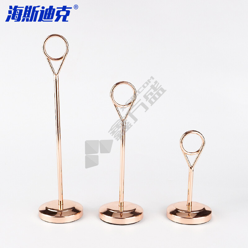 海斯迪克 HKL-1107 镀色不锈钢立式标签夹 10cm 银色 HKL-1107