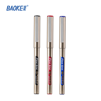宝克 BK128 速干直液式子弹头中性笔 金色 红色 0.7mm BK128