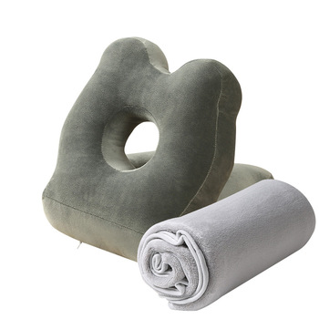 三极户外 TP1272 冰丝午睡枕 抱枕：30*25*25cm 毛毯：80*100cm 宝蓝色