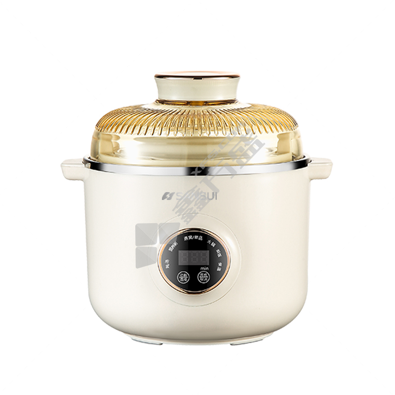 SANSUI山水 SDZ-19S多功能电炖锅 500W 米黄色 1.2L XSL-15DDG03