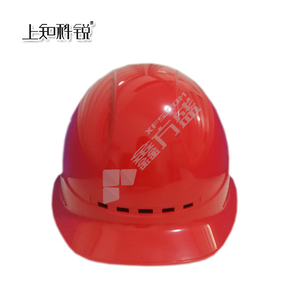 上知科锐 I型透气带孔ABS安全帽 红色