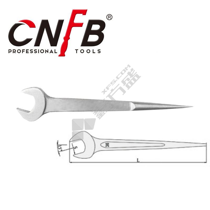 桥防 CNFB 不锈钢平把撬棒呆扳手 T88104A-24 24mm 370mm