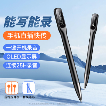 梵沐 L65笔形录音笔带屏幕签字录音笔可写字 32G 黑色 L65