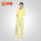 鸣固 带帽防静电服连体 4XL 黄色