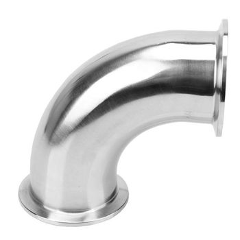 谦华智科 不锈钢卫生级直角卡盘式快装弯头 50.5mm*19mm*1.5mm管19*卡盘50.5mm