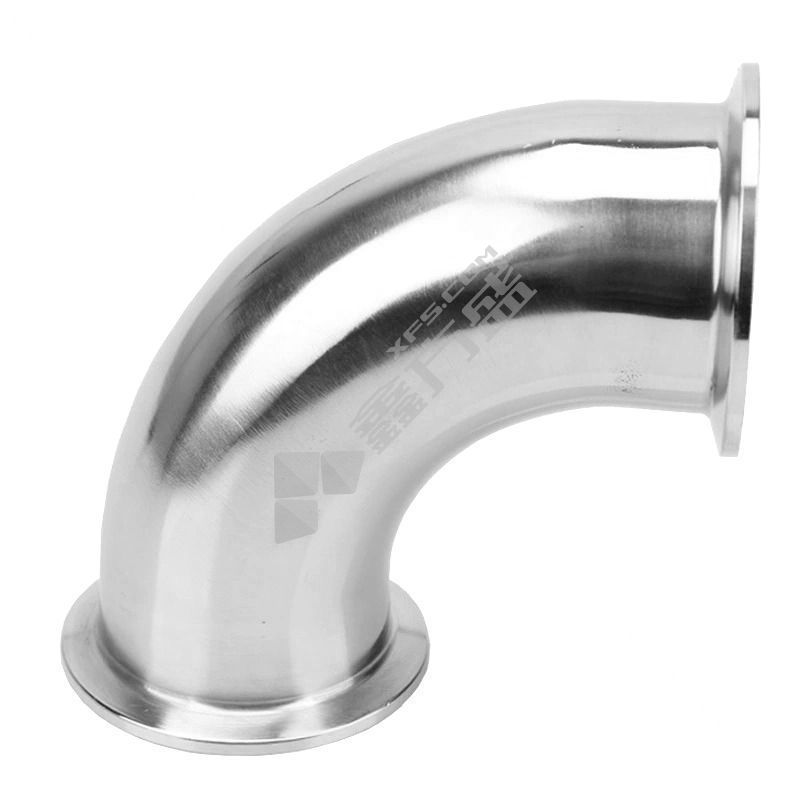 谦华智科 不锈钢卫生级直角卡盘式快装弯头 50.5mm*19mm*1.5mm管19*卡盘50.5mm