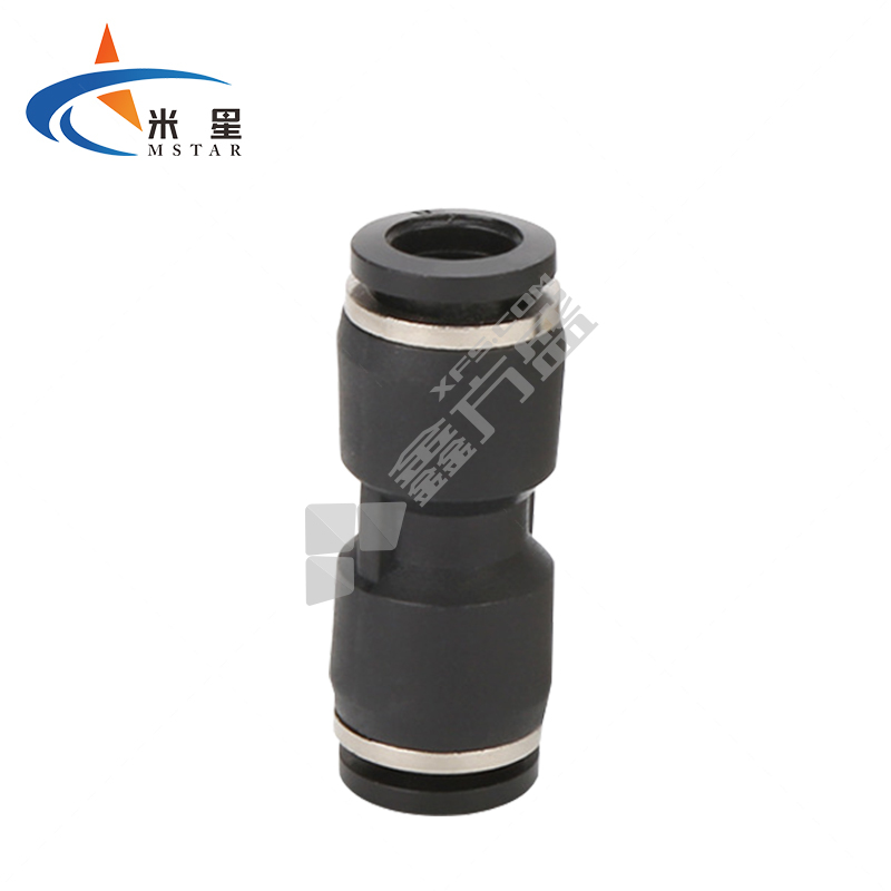 米星 黑色PU直通接头 PG:6-4 6mm-4mm 0-1MPa