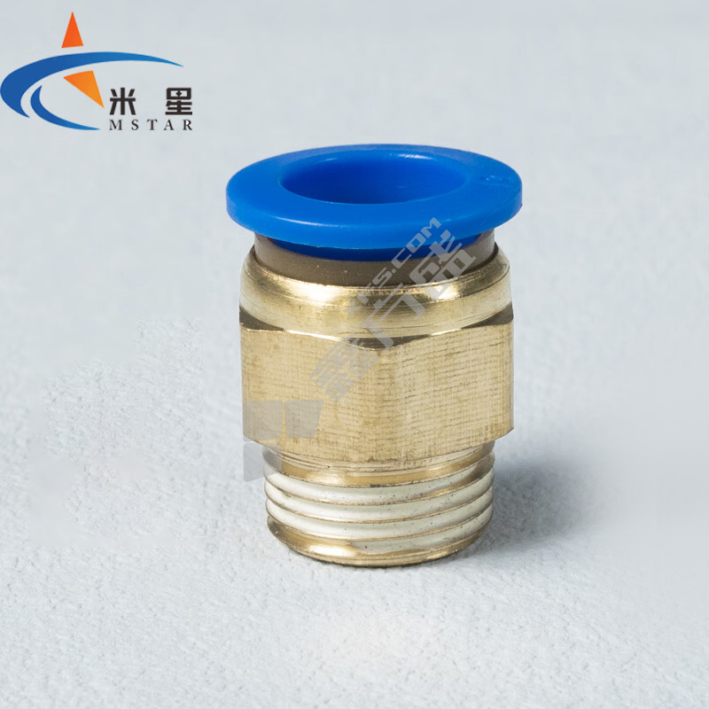 米星 铜外螺纹直通接头 PC8-01 8mm-1分 0-1MPa
