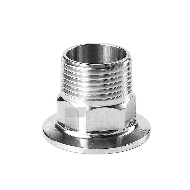 谦华智科 不锈钢卡箍六角外丝卡盘快装接头 304 DN15 卡盘50.5mm