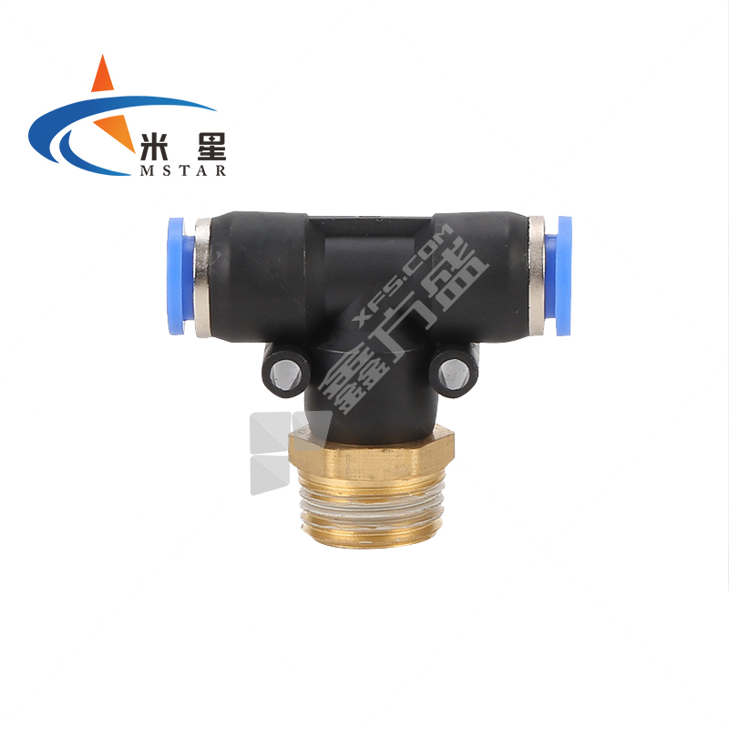 米星 PB T型正三通螺纹快速接头 8-04 8mm-4分 0-1MPa