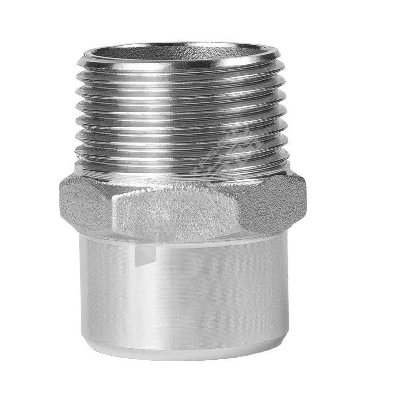 谦华智科 304不锈钢六角单头外丝焊接直通 DN10 外丝3分 焊口外径16mm