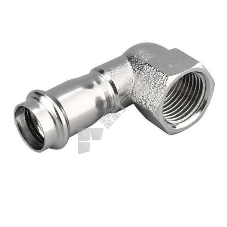 谦华智科 304不锈钢L型直角双卡压内丝弯头 DN20-内径25.4mm 内丝6分