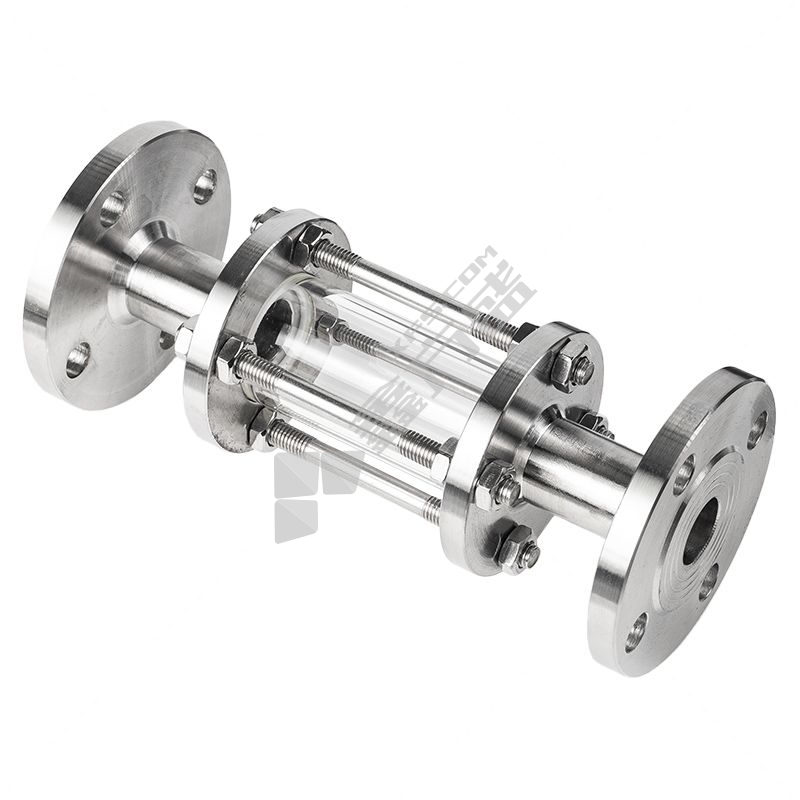 谦华智科 304不锈钢直通法兰玻璃观察视盅镜 HGS07-126-6P DN50 0.6MPa