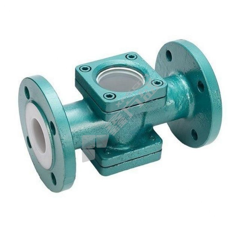 谦华智科 铸钢衬四氟法兰直通方形观察视镜 SJ41F46-6C DN50 0.6MPa