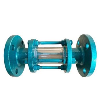 谦华智科 铸钢衬四氟法兰直通观察视盅镜 SZ41F46-6C DN40 0.6MPa