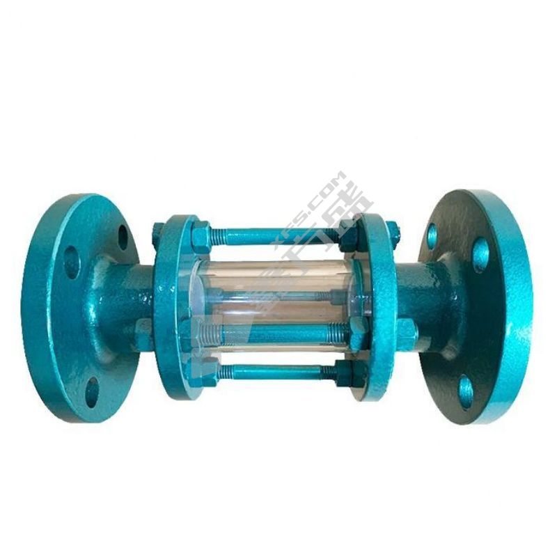 谦华智科 铸钢衬四氟法兰直通观察视盅镜 SZ41F46-6C DN40 0.6MPa